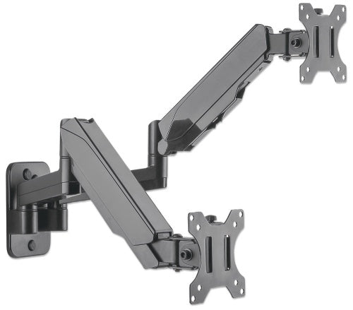INTRACOM SOPORTE MONITOR P/2 MONITOR 17 A 32IN PARED PISTON Manhattan Soporte de Pared 2 Monitores 17" - 32", hasta 8Kg, Negro A 32  PARED  PISTON