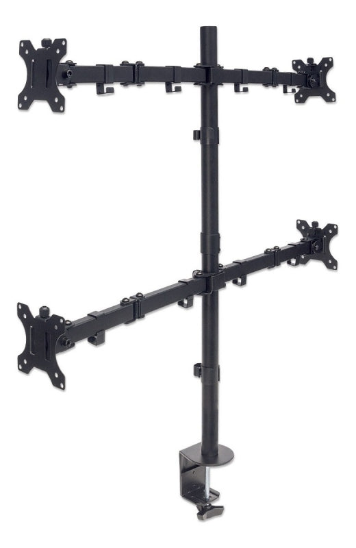 INTRACOM SOPORTE MONITOR P/4 MONITOR 13 A 32IN ESCRITORIO Manhattan Soporte para 4 Monitores 13" - 32", hasta 32Kg, Negro A 32  ESCRITORIO