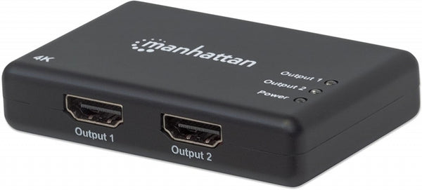 INTRACOM VIDEO SPLITTER HDMI UHDTV 4K30 HZ 1 IN : 2 OUT AC Divisor de Video Manhattan  HDMI, 2x HDMI, Negro HZ  1 IN : 2  OUT   AC