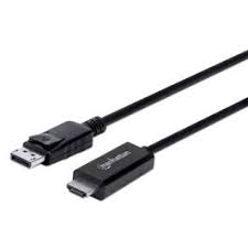 INTRACOM CABLE DISPLAYPORT - HDMI M-M 4K 3.0M Manhattan Cable DisplayPort Macho - HDMI Macho, 3 Metros, 4K, Negro 3.0M