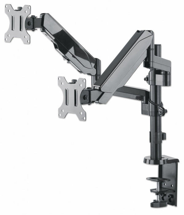INTRACOM SOPORTE MONITOR P/2 MONITOR 17 A 32IN ESCRITORIO PISTON Manhattan Soporte de Escritorio 2 Monitores 17" - 32", hasta 8Kg, Negro A 32  ESCRITORIO  PISTON