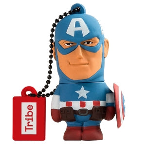 IC INTRACOM MEMORIA USB 32GB MARVEL CAPITAN AMERICA Memoria USB Tribe FD016701, 32GB, USB 2.0, Diseño Capitán América CAPITAN AMERICA