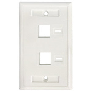 IC INTRACOM TAPA DE PARED FACEPLATE PLACA 2 PUERTO PERFORACION PARA ETIQUETA TAPA DE PARED FACEPLATE PLACA 2 PUERTO PERFORACION PARA ETIQUETA