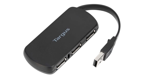 TARGUS HUB 4 PUERTOS USB 2.0 WINDOWS Y MAC ALIMENTACION USB NEGRO HUB Concentrador 4 puertos USB 2.0 Y MAC  ALIMENTACION USB  NEGRO