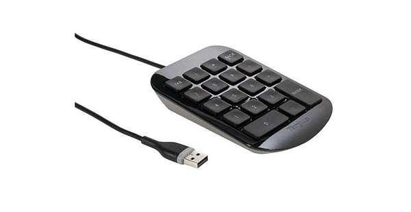 TARGUS TECLADO NUMERICO ALAMBRICO USB 3FT PLUG AND PLAY WINDOWS/MAC Targus Teclado Numérico AKP10US, USB, Negro USB 3FT  PLUG AND PLAY  WINDOWS/MAC