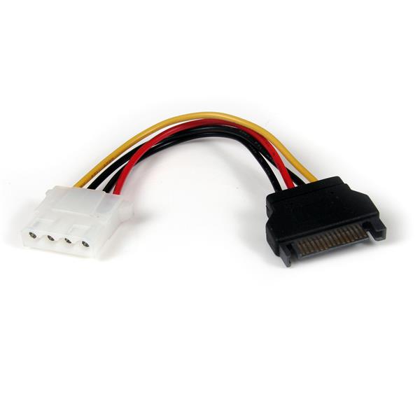 STARTECH CONSIG CABLE ADAPTADOR 0.15M SATA LP4 DE ALIMENTACION HEMBRA A MACHO  . Cable Adaptador StarTech.com de Alimentación SATA a LP4, 15cm DE ALIMENTACION HEMBRA A MACHO  .