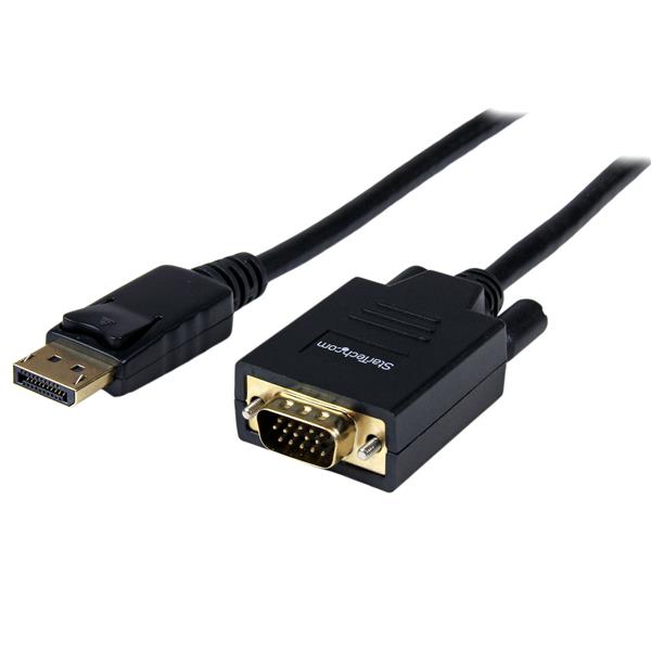 STARTECH CONSIG CABLE 1.8M ADAPTADOR VIDEO DP DISPLAYPORT A VGA MACHO 1920X120. StarTech.com Cable DisplayPort Macho - VGA (D-Sub) Macho, 1.8 Metros, Negro DISPLAYPORT A VGA MACHO 1920X120.