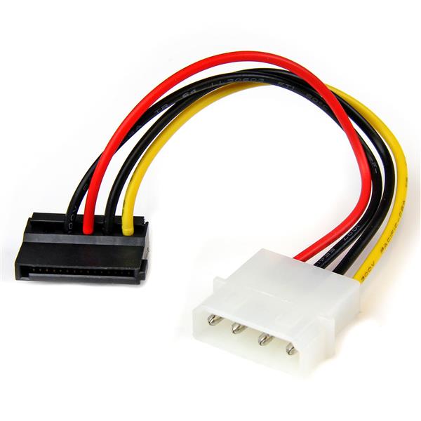STARTECH CONSIG CABLE ADAPTADOR CORRIENTE LP4 MOLEX A SATA ANGULO IZQUIERDO StarTech.com Cable Adaptador de Alimentación SATA en Ángulo a la Izquiera, 15cm MOLEX A SATA ANGULO IZQUIERDO
