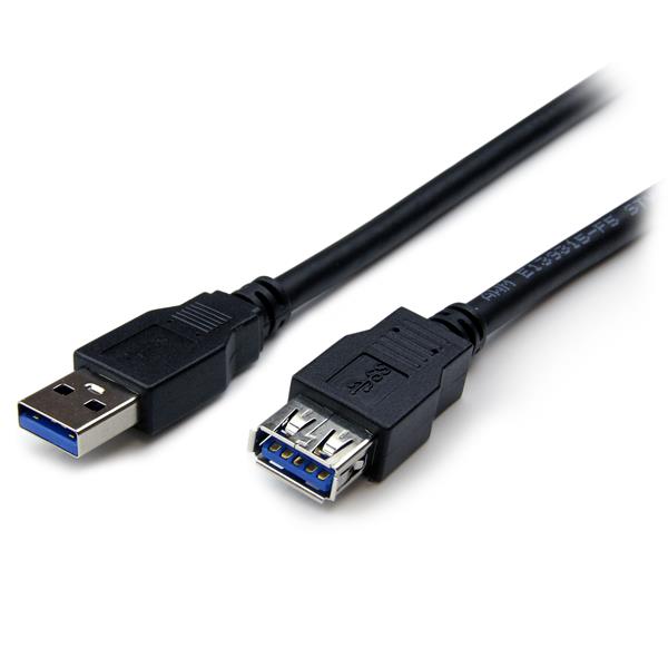 STARTECH CONSIG CABLE 1M EXTENSION USB 3.0 MACHO A HEMBRA USB A EXTENSOR StarTech.com Cable USB A Macho - USB A Hembra, 1 Metro, Negro MACHO A HEMBRA USB A EXTENSOR