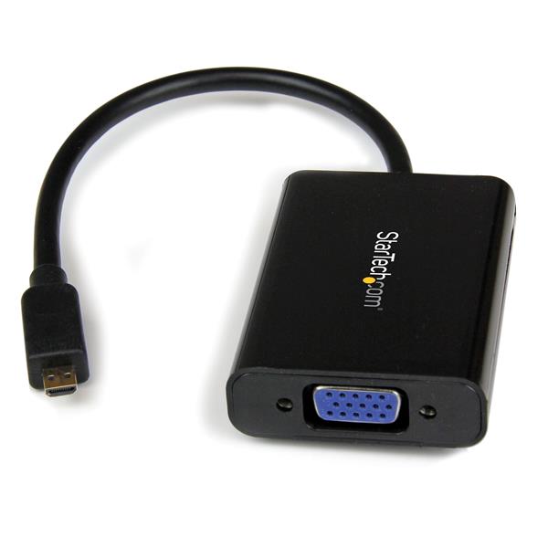 STARTECH CONSIG ADAPTADOR CONVERTIDOR MICRO HDMI A VGA CON AUDIO            . StarTech.com Adaptador de Video y Audio, Micro HDMI 19-p Macho - VGA 15-p Hembra, Negro HDMI A VGA CON AUDIO            .