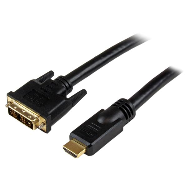 STARTECH CONSIG CABLE ADAPTADOR HDMI A DVI-D 15.2M SINGLE LINK MONO ENLACE   . StarTech.com Cable Adaptador HDMI Macho - DVI-D Macho, 15 Metros, Negro 15.2M SINGLE LINK MONO ENLACE   .