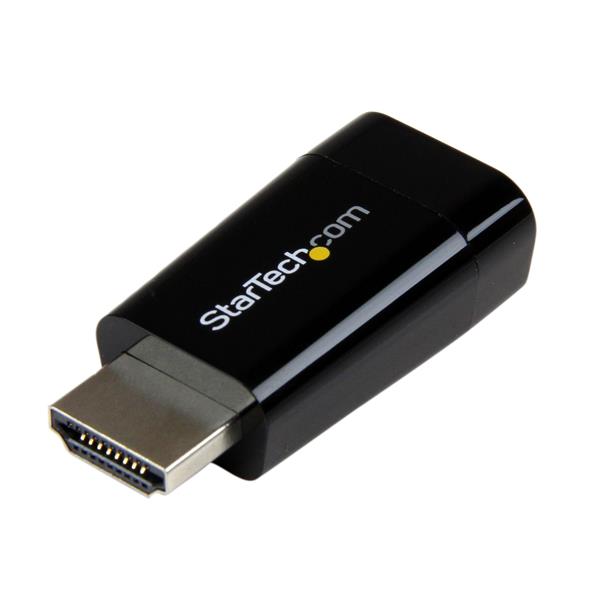 STARTECH CONSIG ADAPTADOR CONVERTIDOR DE VIDEO HDMI A VGA HD15                 . StarTech.com Adaptador Convertidor de Video Portátil HDMI Macho - VGA Hembra, Negro HDMI A VGA HD15                 .