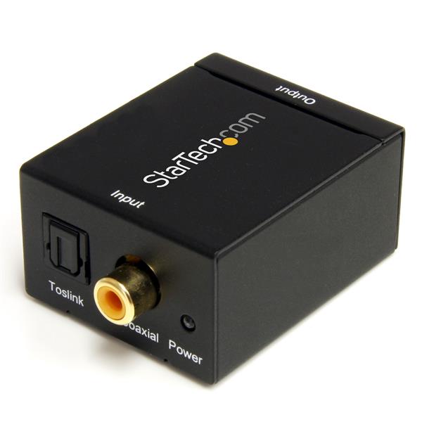 STARTECH CONSIG ADAPTADOR CONVERTIDOR AUDIO DIGITAL COAX SPDIF TOSLINK A RCA. StarTech.com Adaptador Convertidor de Audio Digital Coaxial SPDIF o Toslink Óptico a RCA Estéreo Analógico DIGITAL COAX SPDIF TOSLINK A RCA.