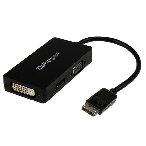 STARTECH CONSIG ADAPTADOR CONVERTIDOR DISPLAYPORT A VGA DVI HDMI Startech.com Adaptador Convertidor DisplayPort Macho - VGA/DVI/HDMI Hembra, 28.4cm, Negro DISPLAYPORT A VGA DVI HDMI