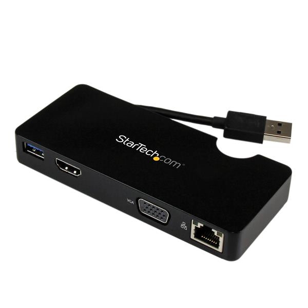 STARTECH CONSIG MINI REPLICADOR DE PUERTOS USB 3.0 HDMI O VGA ETHERNET USB DOCK StarTech.com Docking Station USB 3.0 con HDMI o VGA, Ethernet Gigabit y USB 3.0 HDMI O VGA ETHERNET USB DOCK