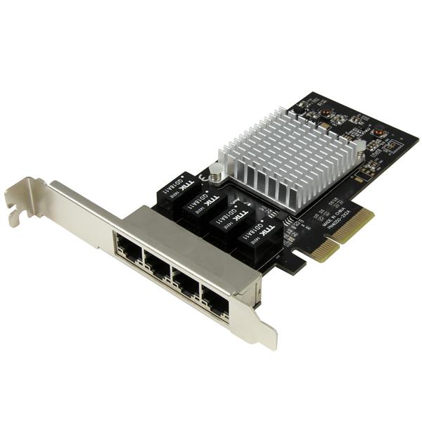 STARTECH CONSIG TARJETA DE RED PCI EXPRESS ETHERNET GIGABIT 4 PUERTOS StarTech.com Tarjeta de Red PCI Express Ethernet Gigabit con 4 Puertos RJ-45 Chipset Intel i350 ETHERNET GIGABIT 4 PUERTOS