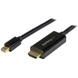 STARTECH CONSIG CABLE ADAPTADOR MINI DISPLAYPO RT A HDMI 3M 4K 30HZ StarTech.com Cable Mini DisplayPort Macho - HDMI Macho Ultra HD 4K, 3 Metros, Negro RT A HDMI 3M 4K 30HZ