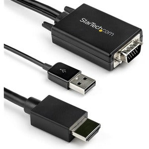 STARTECH CONSIG CABLE ADAPTADOR DE VGA A HDMI DE 2M CON AUDIO VOA USB 1080P Adaptador StarTech.com VGA2HDMM2M - VGA a - HDMI - Alimentación USB - 2 Mts - 1080p - Negro DE 2M - CON AUDIO VíA USB - 1080P