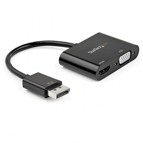 STARTECH CONSIG CONVERTIDOR DP A HDMI O VGA 4K 60HZ - PARA MAC WINDOWS Adaptador StarTech.com  DisplayPort Macho - HDMI + VGA Hembra, Negro 4K 60HZ - PARA MAC § WINDOWS