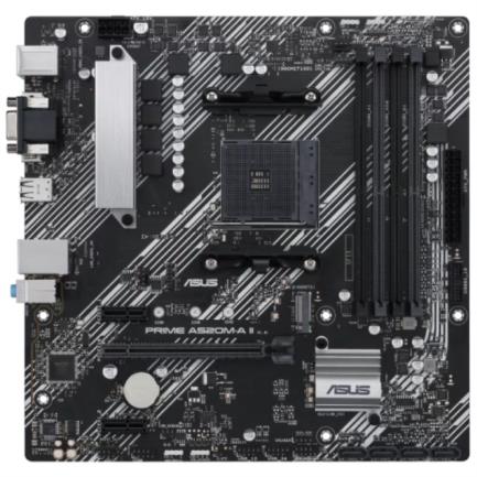 Tarjeta Madre Asus PRIME A520M-A ll CSM 4xDDR4 128GB 4800Mhz HDMI DP VGA PCIe 3.0 M.2 Soc AM4 Gestión Remota mATX
