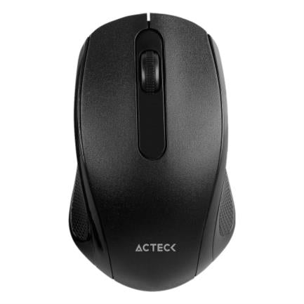 Mouse Estandar Acteck Optimize MI240 Inalambrico 2.4Ghz de 1600 DPI 2 Botones Essential Series Negro