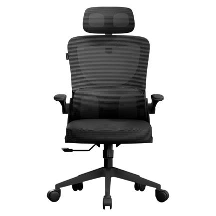 Silla de Oficina Acteck Flux Prime EC636HR/Soporta 100kg Inclinación 120/Reposabrazos 90/Negro -Malla Negra