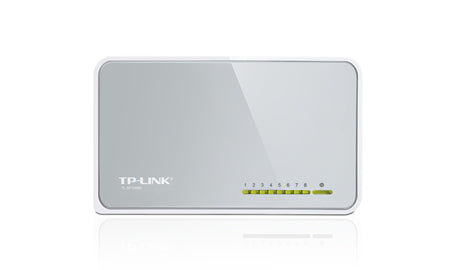 TP-LINK SWITCH DE ESCRITORIO CON 8PTOS ETEHRNET SIN ADMINISTRACION Switch TP-Link Fast Ethernet TL-SF1008D, 10/100Mbps, 1.6Gbit/s, 8 Puertos, 1000 Entradas ? No Administrable ETEHRNET  SIN ADMINISTRACION