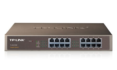TP-LINK SWITCH CON 16 PUERTOS GIGABIT. SIN ADMINISTRACION ESCRITORIO/RACK Switch TP-Link Gigabit Ethernet TL-SG1016D, 16 Puertos 10/100/1000Mbps, 32Gbit/s, 8000 Entradas ? No Administrable SIN ADMINISTRACION  ESCRITORIO/RACK