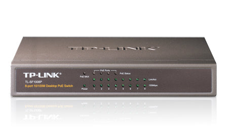 TP-LINK SWITCH ESCRITORIO DE 8 PUERTOS ETHERNET CON 4 PUERTOS POE SIN A Switch TP-Link TL-SF1008P PoE, 10/100Mbps, 8 Puertos, 1000 Entradas ? No Administrable ETHERNET CON 4 PUERTOS POE  SIN A