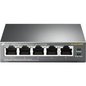 TP-LINK SWITCH ESCRITORIO DE 5 PTOS GIGABIT CON 4 PUERTOS POE SIN ADM Switch TP-Link Gigabit Ethernet TL-SG1005P, 5 Puertos 10/100/1000, 10Gbit/s, 2000 Entradas - No Administrable GIGABIT CON 4 PUERTOS POE  SIN ADM