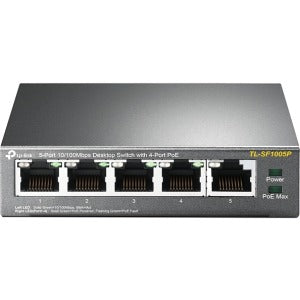 TP-LINK SWITCH DE ESCRITORIO DE 5 PTOS ETHERNET CON 4 PTOS POE SIN ADMI Switch TP-Link Fast Ethernet TL-SF1005P, 5 Puertos 10/100Mbps, 1 Gbit/s, 2000 Entradas - No Administrable ETHERNET CON 4 PTOS POE  SIN ADMI