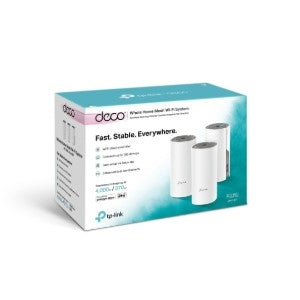 TP-LINK SISTEMA DE WI-FI DE MALLA PARA TODA LA CASA AC1200 PAQUETE DE 3 Router TP-Link con Sistema de Red Wi-Fi en Malla AC1200 Deco E4, 867Mbit/s, 2.4/5GHz, 2 Antenas Internas - 3 Piezas TODA LA CASA AC1200  (PAQUETE DE 3)
