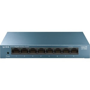 TP-LINK SWITCH DESKTOP DE 8 PUERTOS GIGABIT AUTO-MDI/MDIX LITEWAVE Switch TP-Link Gigabit Ethernet LS108G, 8 Puertos 10/100/1000Mbps, 11.9 Mpps, 4000 Entradas - No Administrable GIGABIT AUTO-MDI/MDIX  LITEWAVE