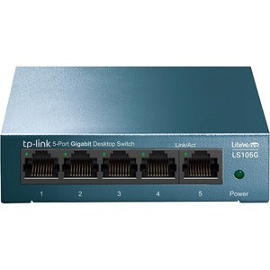 TP-LINK SWITCH DESKTOP DE 5 PUERTOS GIGABIT AUTO-MDI/MDIX LITEWAVE Switch TP-Link Gigabit Ethernet LS105G, 5 Puertos 10/100/1000Mbps, 7.4 Mpps, 2000 Entradas - Gestionado GIGABIT AUTO-MDI/MDIX  LITEWAVE