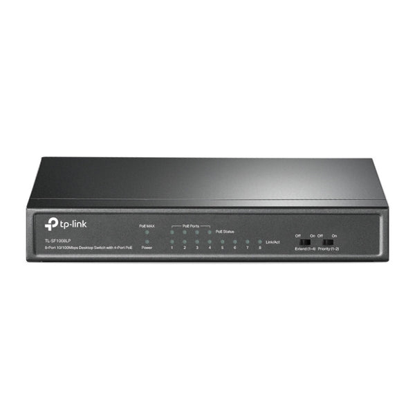 TP-LINK SWITCH DE ESCRITORIO DE 8 PUERT OS A 10 / 100MBPS CON POE EN 4 PUER Switch TP-Link Fast Ethernet TL-SF1008LP, 8 Puertos 10/100Mbps, 1.6 Gbit/s, 2000 Entradas - No Administrable OS A 10 / 100MBPS CON POE EN 4 PUER