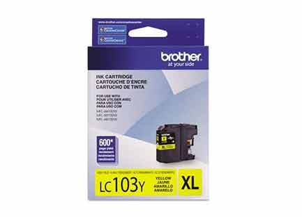 Tinta Brother LC103Y Rendimiento 600 Páginas Color Amarillo