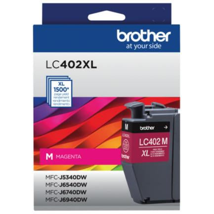 Tinta Brother LC402XL Súper Alto Rendimiento Hasta 1500 Páginas Color Magenta