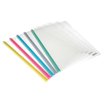 Folder Barrilito Plástico Carta Costilla C/12 Pzas