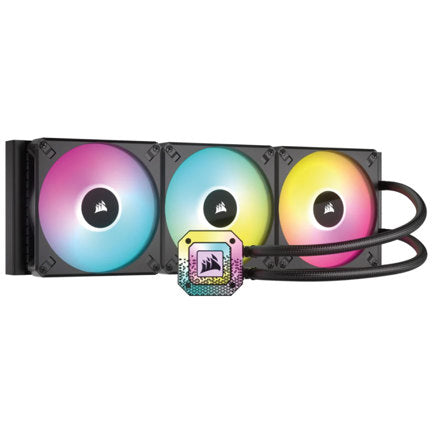 Enfriamiento Liquido Corsair para CPU iCUE H170i Elite Capellix XT 420mm RGB Compatible S 1200 1700 AM4 AM5 Color Negro