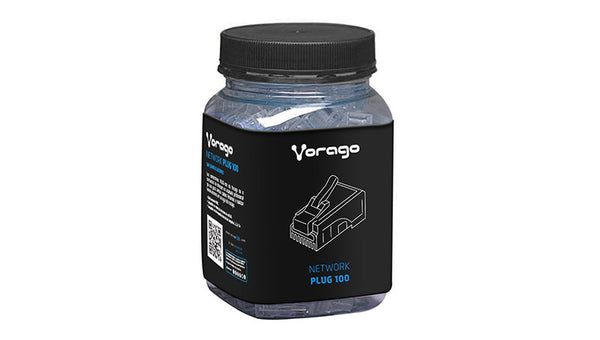 VORAGO PLUG VORAGO PLUG-100 RJ45 CAT5 100 PZAS Vorago Conector RJ-45, Transparente, 100 Piezas 100 PZAS