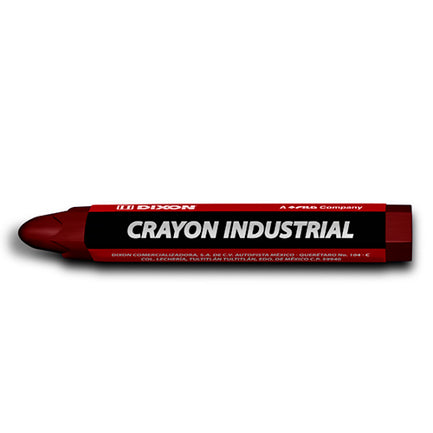 Crayón de Cera Industrial Dixon Rojo Caja con 10 Piezas