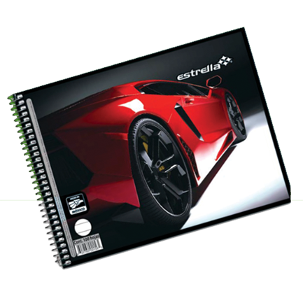 CUADERNO ESTRELLA ITALIANA RAYADO 100HJS