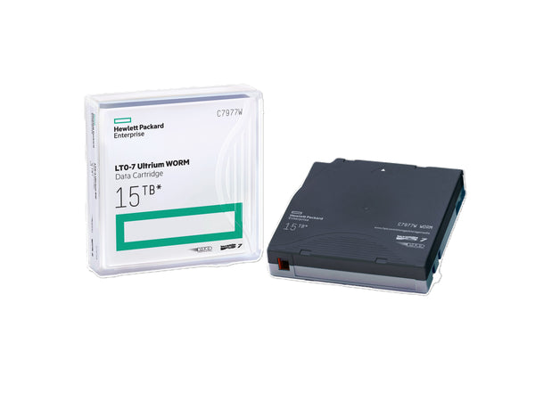 HPE STORAGE 7A US HPE LTO 7 ULTRIUM 15TB RW DATA CARTRIDGE Cartucho de Datos HPE LTO-7 - Regrabable - 6.25TB (Nativo) / 15TB (Comprimido) - 846m Largo de cinta - 315MB/s Tasa de transferencia de datos nativos - 750MB/s Tasa de transferencia de datos compr