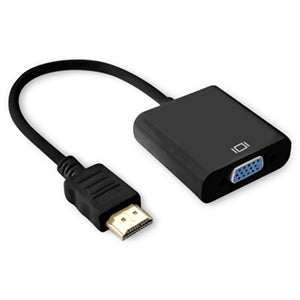 BROBOTIX USD CONVERTIDOR ADAPTADOR HDMI A VGA NEGRO BROBOTIX CONVERTIDOR HDMI MACHO A SVGA H EMBRA BROBOTIX NEGRO