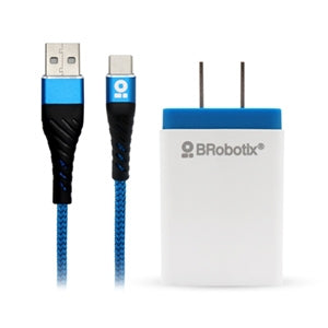 BROBOTIX USD CARGADOR USB PARED 1PTO / CABLE USB TIPO C AZUL FASTCHARGE BROBOTI CARGADOR USB PARED 1PTO / CABLE USB TIPO C AZUL FASTCHARGE BROBOTI