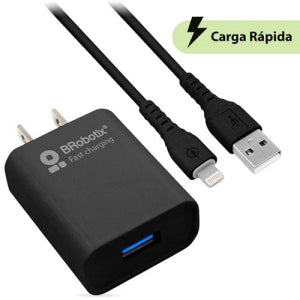 BROBOTIX USD FASTCHARGE CARGADOR COMBO Y CAB LE IPHONE NEGRO BROBOTIX FASTCHARGE CARGADOR COMBO Y CAB LE IPHONE NEGRO BROBOTIX