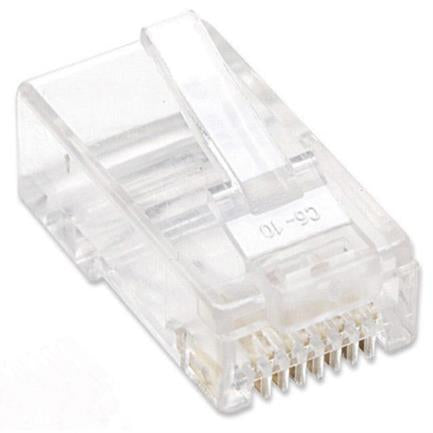 Plug Intellinet RJ45 Cat 5e UTP Multifilar 15 Micras Bote C/100 Pzas