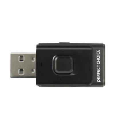 Transmisor Perfect Choice Inalámbrico Bluetooth 5.0 para TV 2 en 1 Color Negro