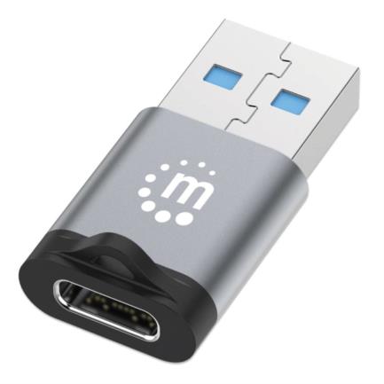 Adaptador USB-C V3.2 Gen1 AM-CH 5Gbps 3A Aluminio Gris Espacial/Negro