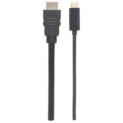 Cable Manhattan Adaptador USB-C a HDMI 4K Salida 1m Color Negro